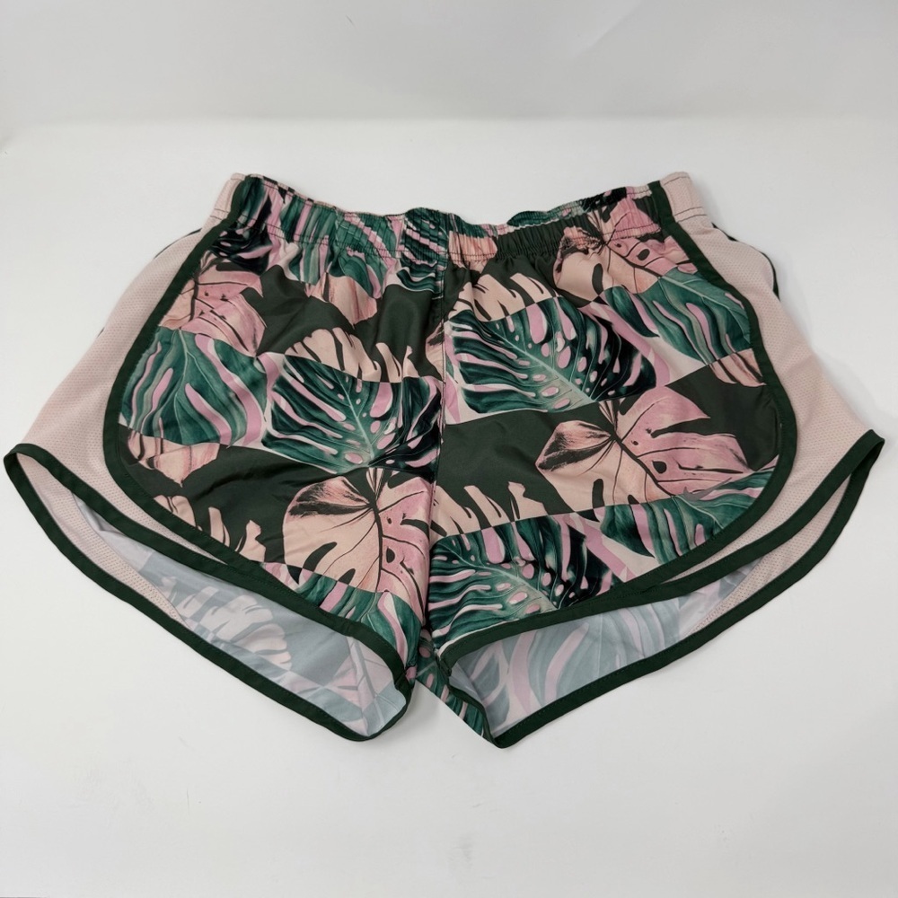 Nike Dri-FIT Women’s Running Shorts Medium Tropical Leaf Print size medium - Picture 12 of 13